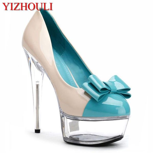 

cute and black bowknot princess party single shoes temperament lady kawaii single 15 cm high heels