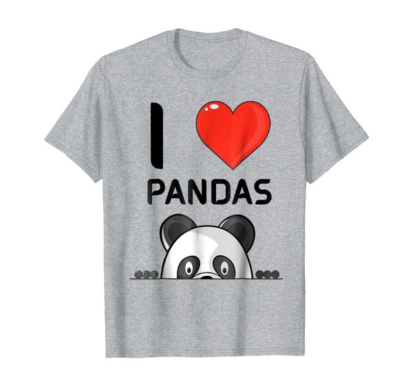 

i love pandas t-shirt - cute giant panda bear lovers shirt, White;black