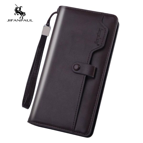 

wallets jifanpaul men's clutch bag wallet men long us dollar clip multi-function mobile phone zipper small handbag, Red;black