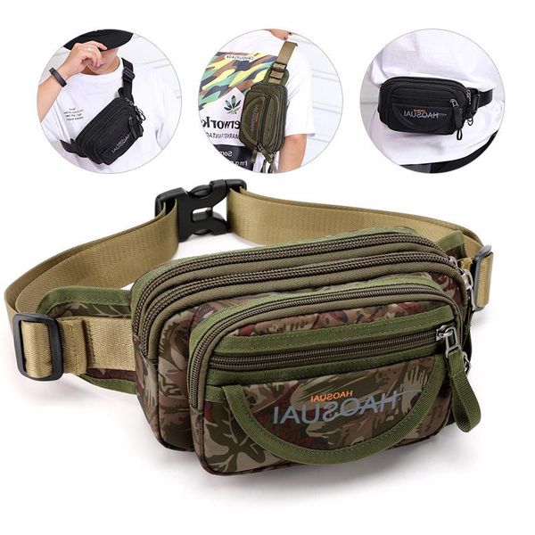 

waist bags camouflage nylon belt bag men's fanny pack women male casual chest travel bum packs boy small crossbody beg