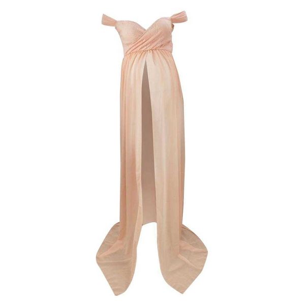 Sexy Umstandskleid Fotoshooting Chiffon Schwangerschaftskleid Fotografie Prop Maxikleid Kleider für schwangere Frauen Q0713