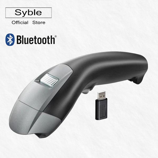 

scanners 1d 2d qr wireless barcode scanner bluetooth & 2.4ghz handheld deskbar code reader with usb charging cradle stand xb-s80rb