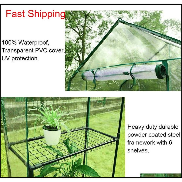 

new quictent 56"x29"x77" 6 shelves 3 tiers mini greenhouse outdoor wa qylotc bdenet