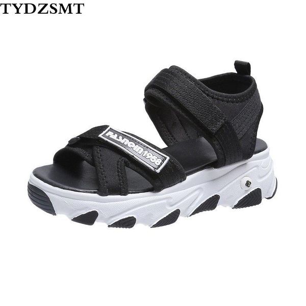 

tydzsmt summer shoes woman flat platform sandals women soft casual open toe gladiator wedges women shoes sandalias de mujer, Black