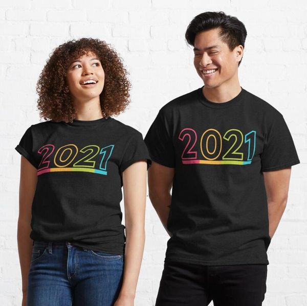 

women's t-shirt t shirt womenÂ year's eve party design happy year 2021 classic, White