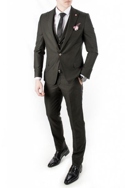 

Italian Cutting Single Button Slim Fit Suit 1810712 Vkb3, White;black