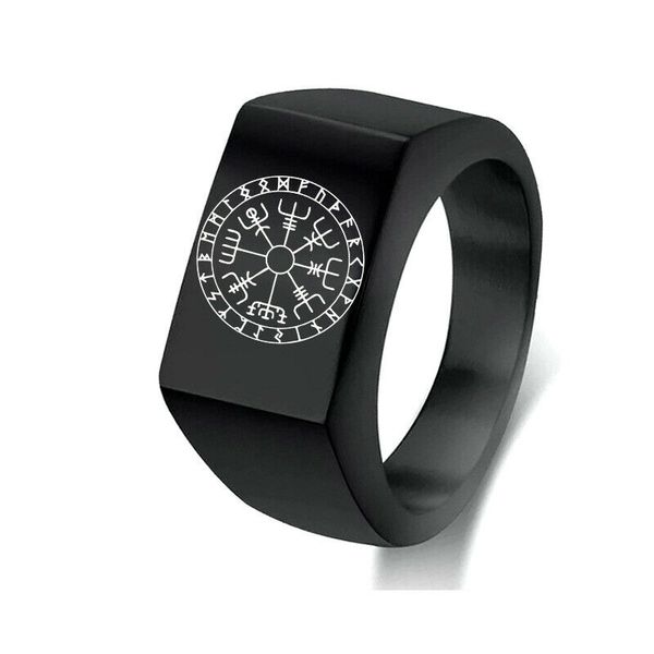 

vintage slavic compass odin symbol men biker band punk rings jewelry gifts, Silver