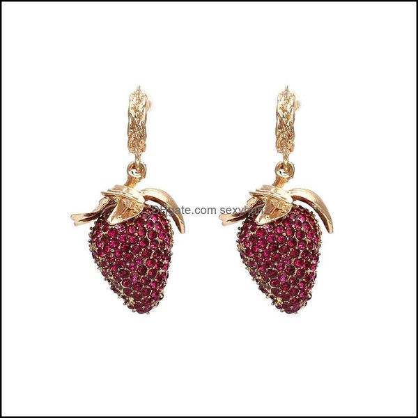 

dangle & chandelier earrings jewelry s2101 fashion jewely stberry rhinstone earring drop delivery 2021 a2xlj, Silver