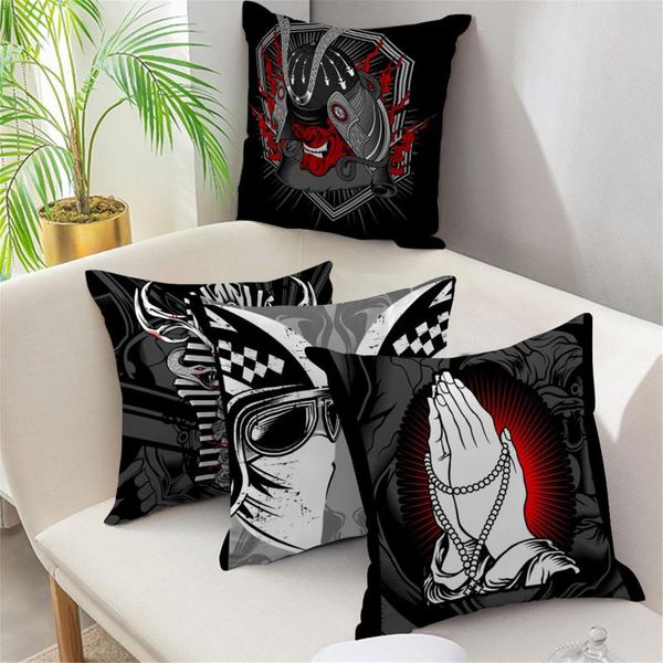 

cushion/decorative pillow nanacoba pillows cover decorative cartoon game pattern print black cushion for living room sofa throw pillowcase 4
