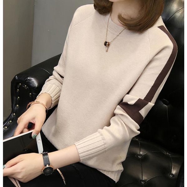 

women's sweaters onlysvter loose women sweater autumn winter warm pullover outwear knitted female, White;black