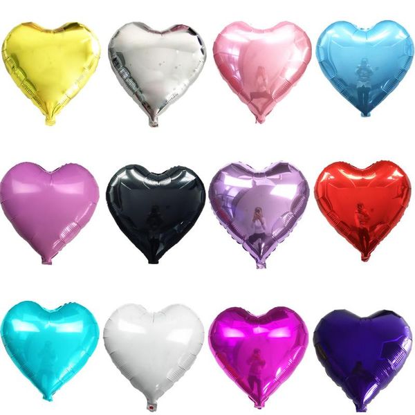 

party decoration 1pc 18inch romantic heart pearl pink foil balloons helium birthday wedding valentine's day globos air balls