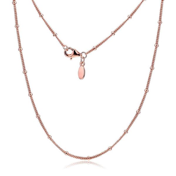 

chains beaded necklace collares 925 sterling silver original necklaces for women diy charms jewelry making wholesale
