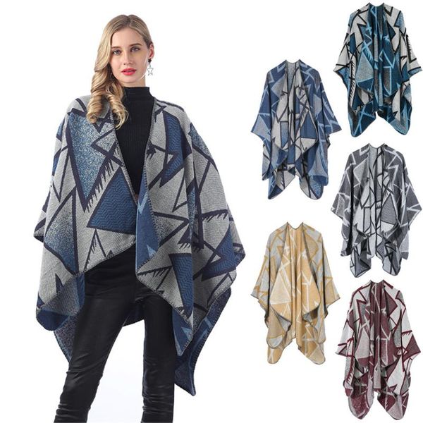 

scarves women soft cashmere stylish warm blanket solid winter shawl elegant wrap abrigos mujer invierno 2021, Blue;gray
