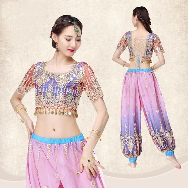 

stage wear 2021 india bollywood dance costume suits female oriental dress belly performance outfits, Black;red