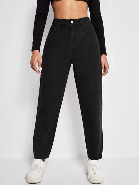 

high waist mom jeans m8dl#, Blue