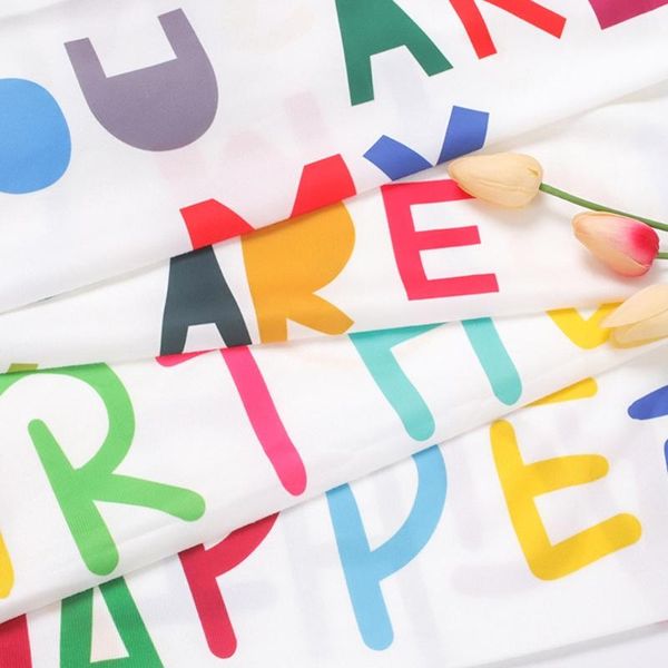 

blankets & swaddling j2ff colorful letters printing tapestry kids children happy birthday hanging cloth party po background decor