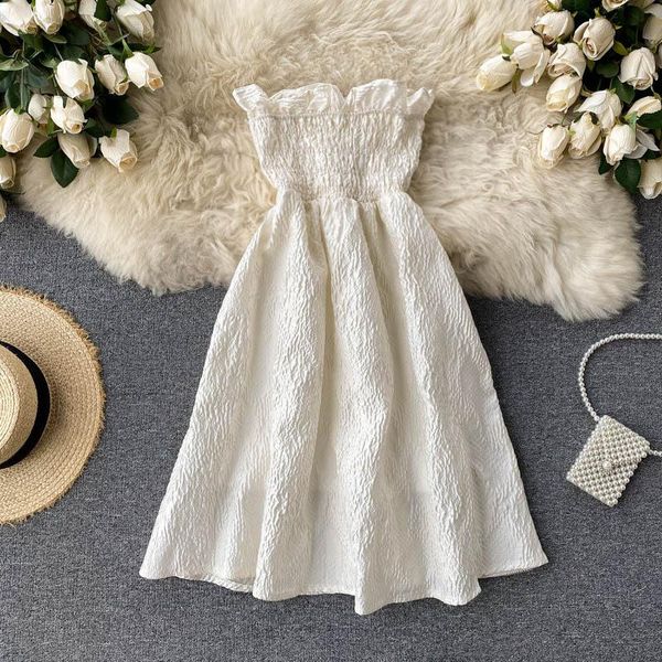 

casual dresses sleeveless lace high waist slash necdk solid sweet chic women's dress 2021 spring summer ladies fashion, Black;gray