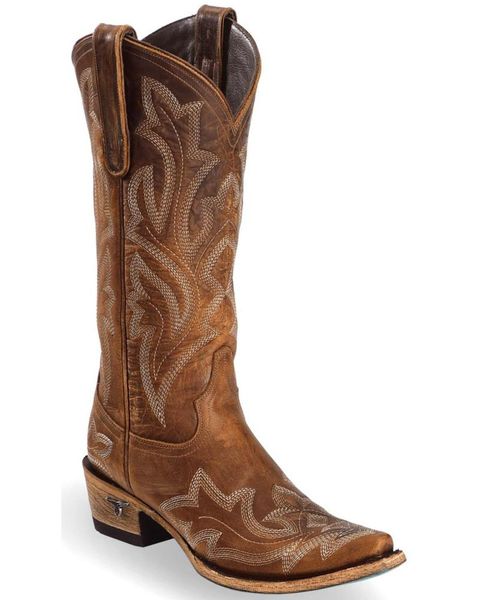 

boots women's saratoga tan cowgirl - snip toe, Black