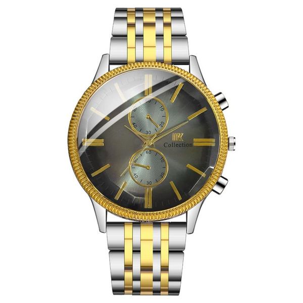 

wristwatches mens casual quartz stainless steel band diamonds business watch style multifunctional relogio, Slivery;brown