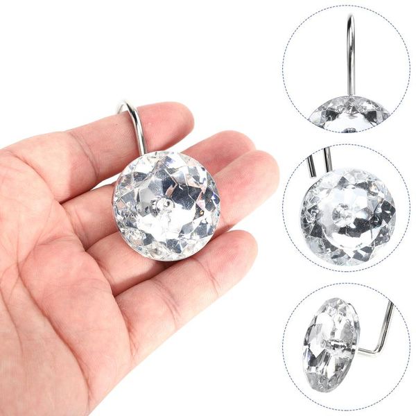 

shower curtains 12pcs acrylic curtain hook rhinestone chic hangers