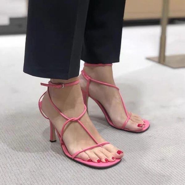 

dress shoes sandals stiletto heels cross-shoes 2021 women's flip flops platform open toe buckle strap suit female beige all-match corre, Black