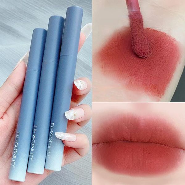 

lip gloss 1pcs velvet matte galze long lasting moisturizing makeup red orange nonstick cup liquid lipsticks beauty cosmetics