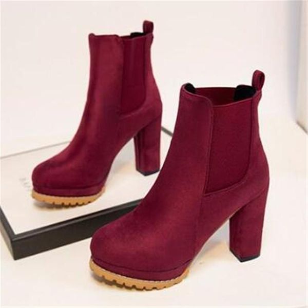 

boots plus size women's autumn and winter high-heeled thick-heeled riding fashion casual shoes, Black