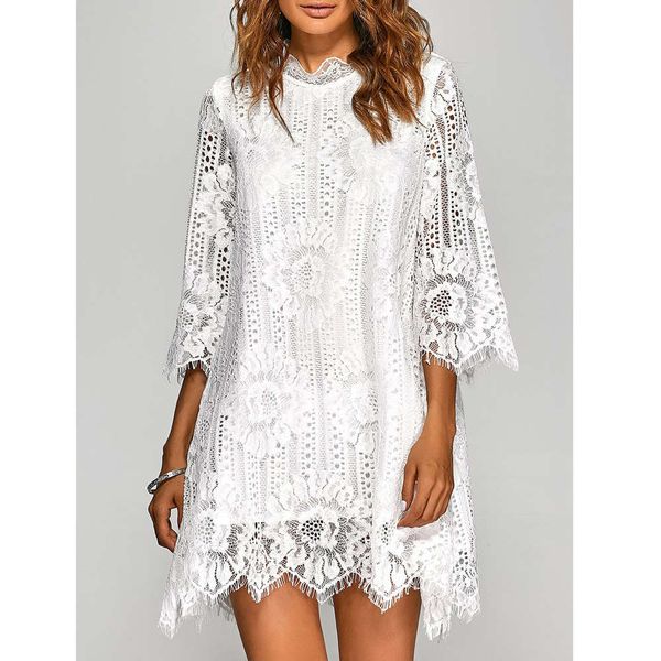 

simple lace crochet, White;black