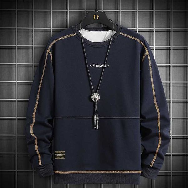 

oversized hoodies men streetwear hip hop harajuku loose sweatshirts mens spring autumn plus size pullover hoodies men 211014, Black