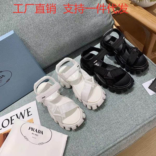 

sandals 2021new pujia thick soled high rise sandals women's shoes student sandals zlh, Black