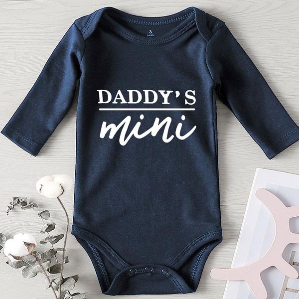 

jumpsuits baby winter bodysuits one piece toddler onesie daddy' mini prints long sleeve kids' things boys girls infant summer, Blue