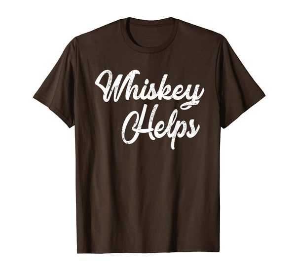 

Whiskey Helps T-Shirt Distressed Funny Bar Hopping Shirt, Mainly pictures
