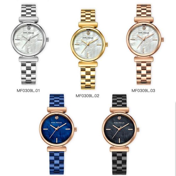 

New Fashion Simple Design Women's Watch Fashion Elegant Quartz Wristwatch with Stainless Steel Female Clock Ladies reloj mujer, Gold