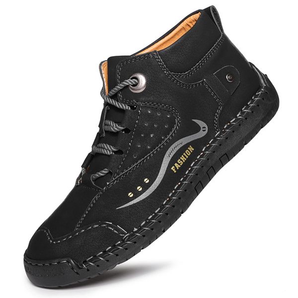 

classic winter mens boots comfortable men ankle boots plush men shoes warm snow boots outdoor man motorcycle plus 38-46