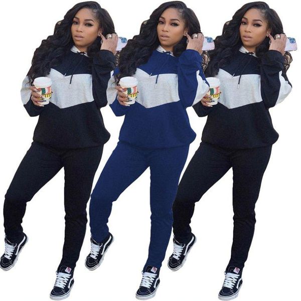 

two piece dress tracksuit sets womens 2 sweatsuit pullover hoodie & sweatpants jogging suits outfits women set clothing, White