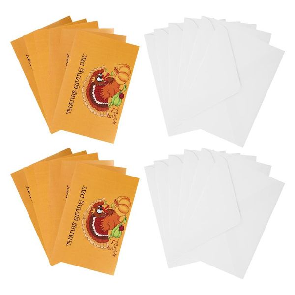 

greeting cards 12 sets with turkey pattern envelopes (assorted color)