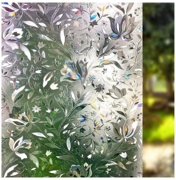 

window stickers 3d film no glue static decorative privacy films frost for glass