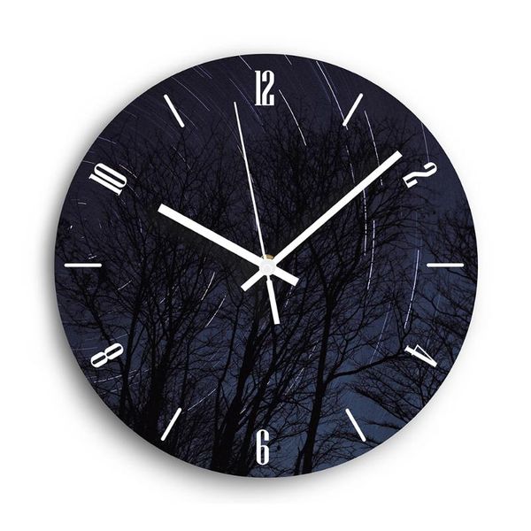 

wall clocks outer space universe clock modern design living room silent home children decoration watch mechanism