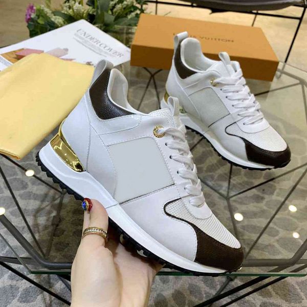 

2021 man woman flat soft sneaker casual shoes trainers stripes fashion sport shoe real leather sneakers with box large size 35-45, Black