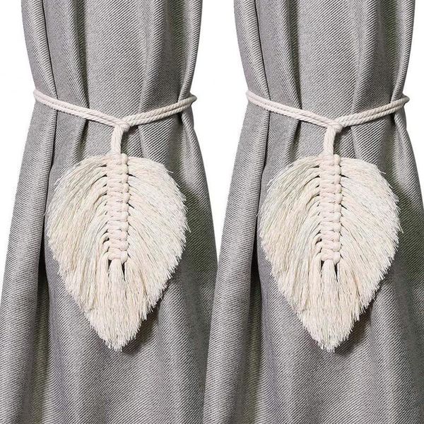 

other home decor 2pcs cotton curtain holdbacks buckle bohemian drapery hand-woven rope straps holdback decoration