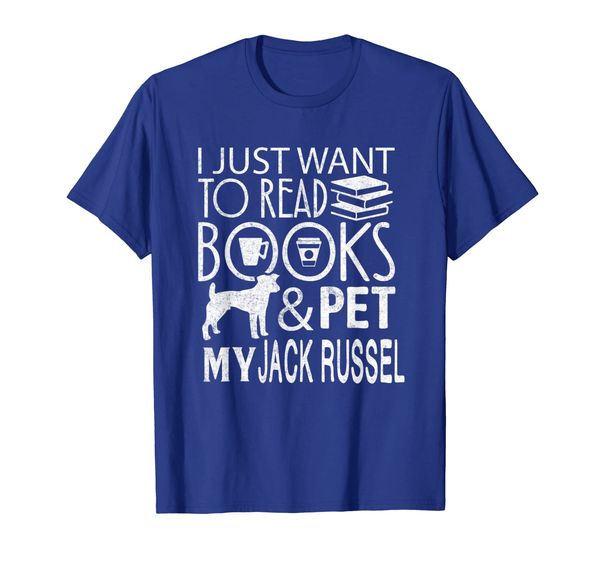 

jack russel shirt reading book dog lover read gift tee, White;black