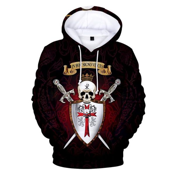 

men's hoodies & sweatshirts aikooki 3d sale knights templar men/women autumn fashion harajuku anime hoodie print, Black