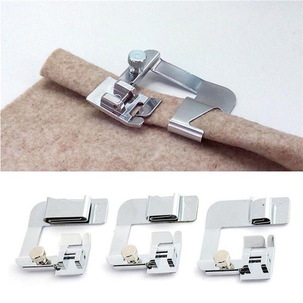 

1pc sewing machine foot presser hem crimping feet for brother singer sewing multi-functional accessories 3 sizes, Black
