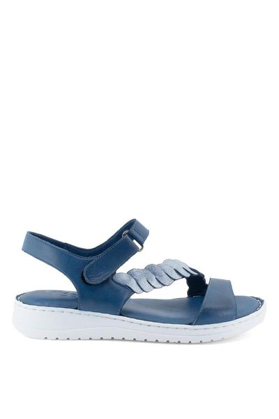 

sandals women's genuine leather blue, Black