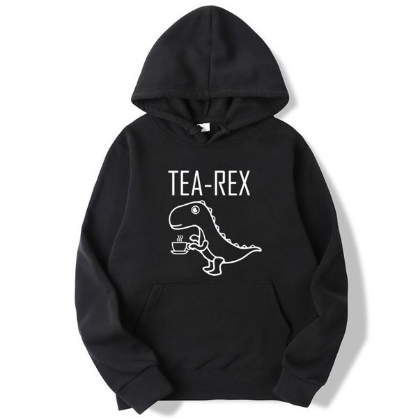 

fashion brand mens hoodie funny dinosaur print casual harajuku fleece hoodie mens hip hop hooded men hoodies sweatshirt, Black