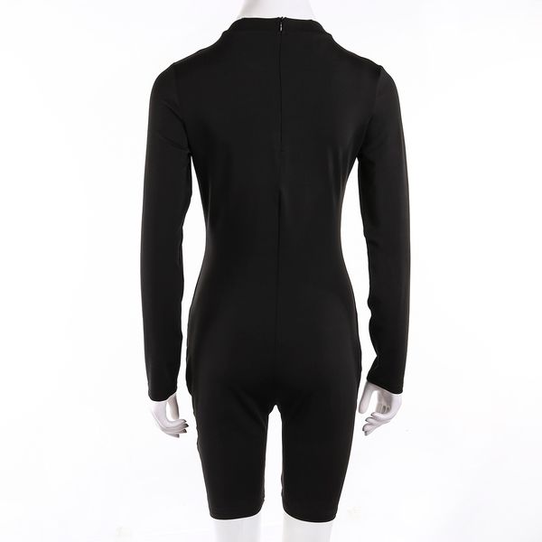 

long sleeve new sexyy women bandage jumpsuit playsuit clothes r female slim fit evening party clothes bodycon jumpsuit female, Red;black