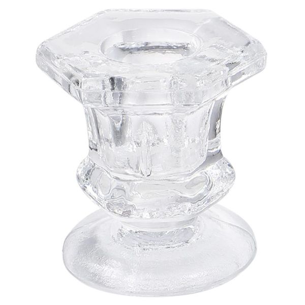 

candle holders 3pcs clear glass simple stand thickened candlestick