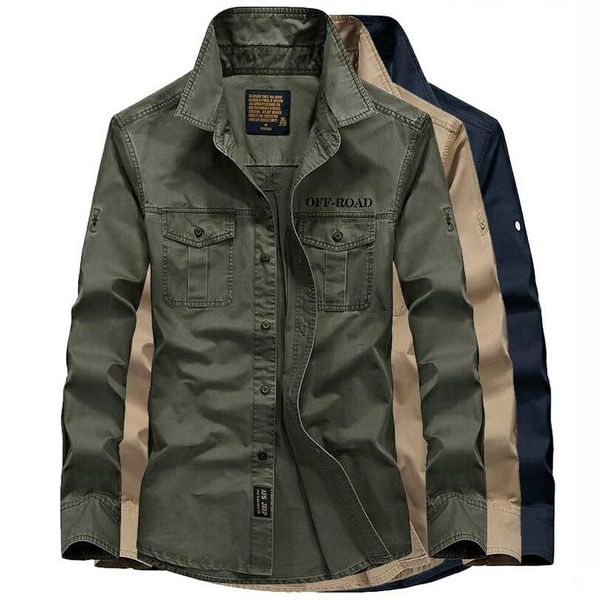 

men's casual shirts military uniform men spring autumn slim 100% cotton long sleeve camisa social masculina army work shirt 5xl, White;black