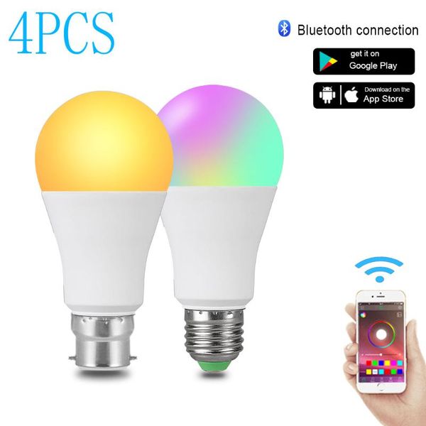 

bulbs wireless bluetooth 4.0 smart bulb home lighting lamp 20w e27 magic rgb +w led change color light dimmable ios /android