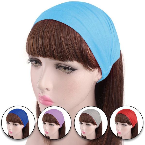 Headband Wide Headband Macio Cinto de Cabelo Multi-Função Headbands para Mulheres Moda Força Elástica Turbante Estiramento Esporte Wrap Hairband